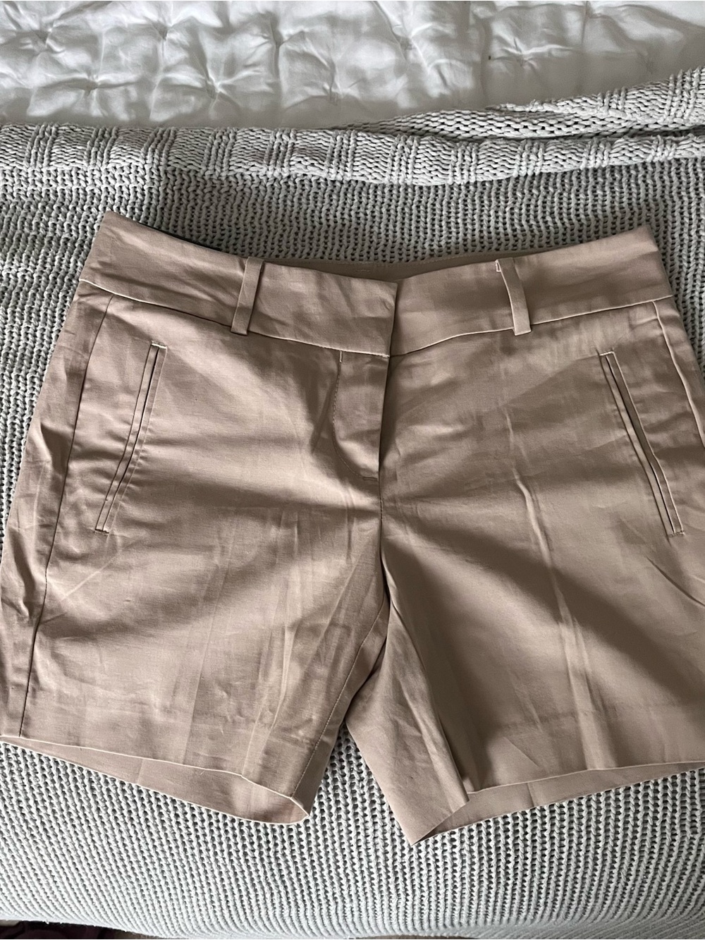 Ann Taylor Beige Tailored Bermuda Shorts